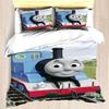 Cartoon Train Print Thomas Quilt Cover 3D Cute Decor Print Comfortable Bedding Set Teenager Children Soft Breathable Bedding
