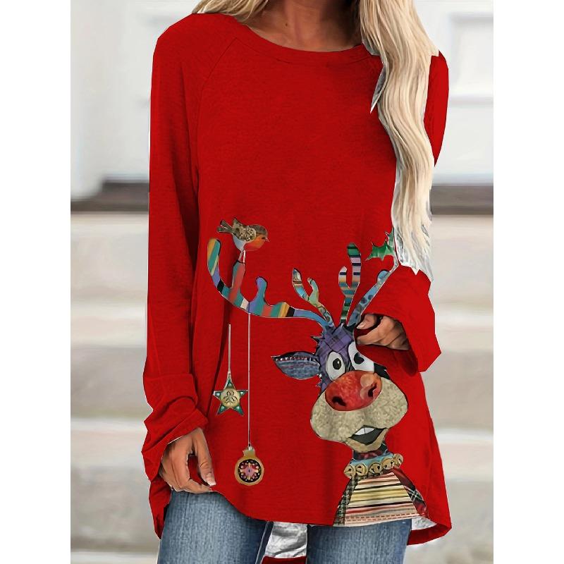 Women's Fashion Casual Spring Fall Long Sleeve O-Neck Blouses & Shirts