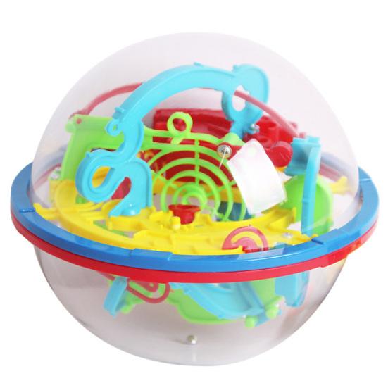 3D Maze Puzzle Labyrinth Magical Intellect Ball Kids Children Intelligence Toy