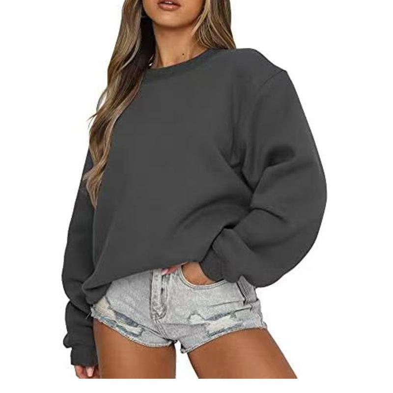 Women's Casual Fashion Round Neck Long Sleeve Sweatshirt