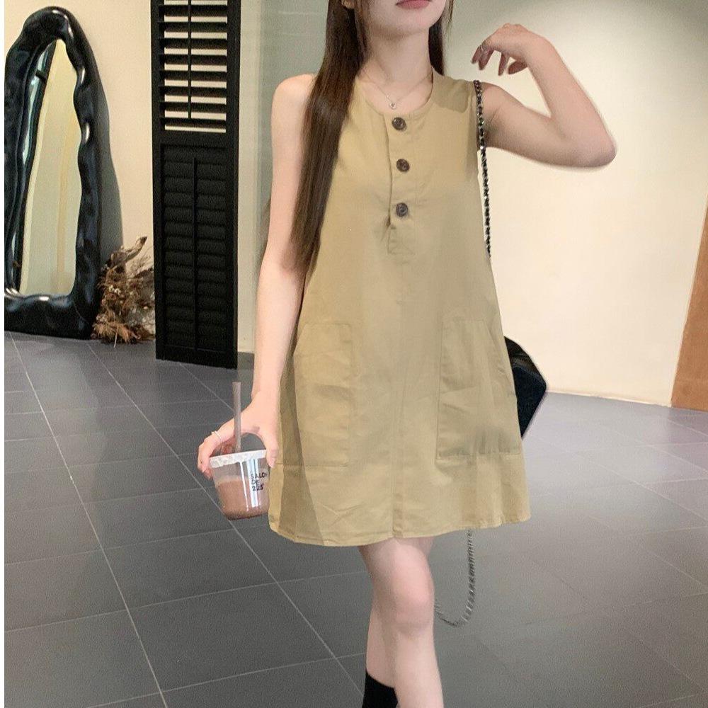 Tooling sleeveless vest dress women s new popular summer light luxury high-end small skirt women s summer S