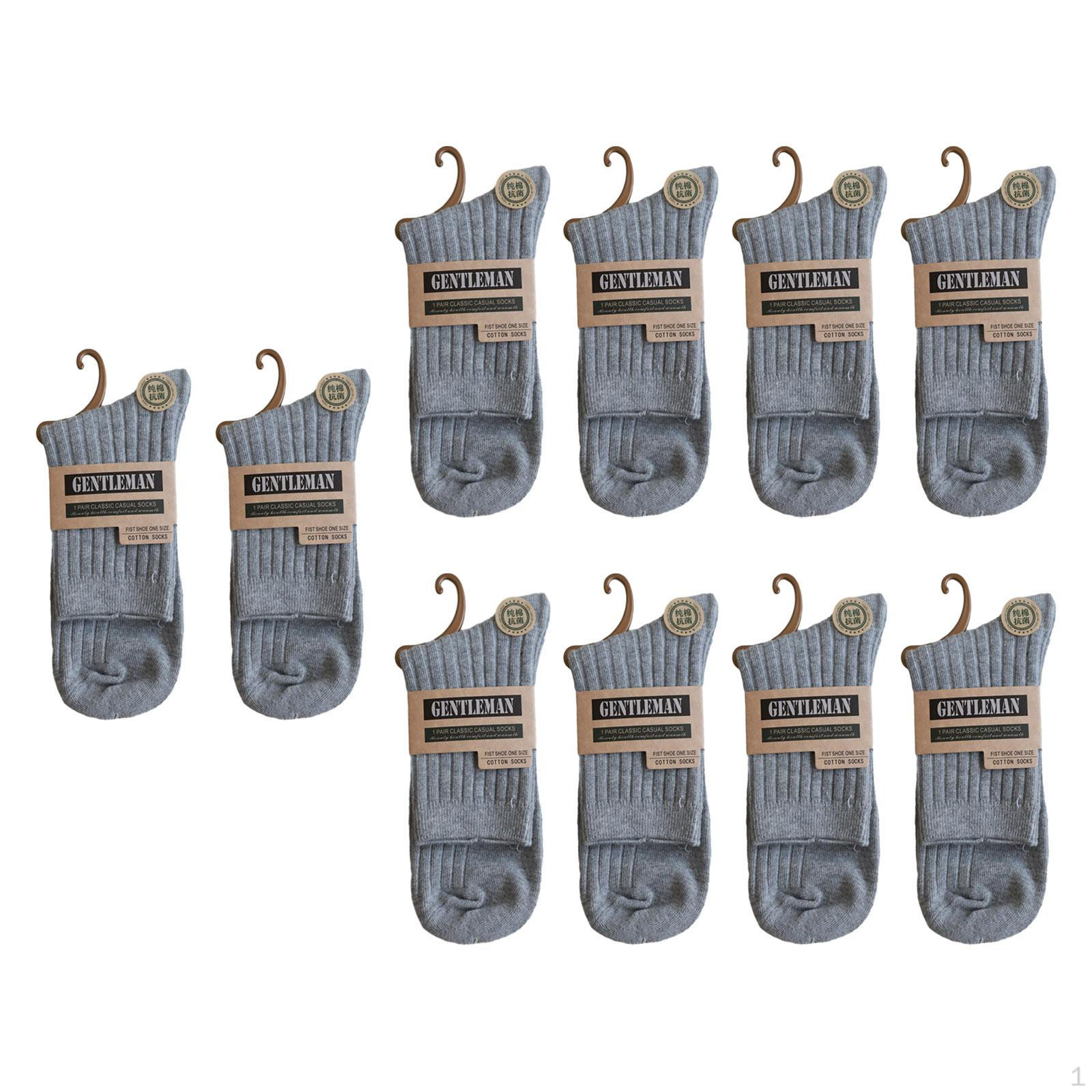 

10 пар чоловічих шкарпеток із телятами, панчішно-шкарпеткових виробів, чоловічих повсякденних теплих для дорослих на відкритому повітрі сірий колір