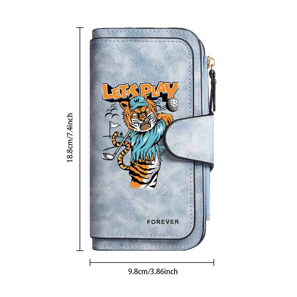 Let's Play Tiger Print Wallet Fashion Casual Long Purse Forever Stylish Portable Card Holder