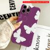 Purple Butterfly Silhouette Phone Case All Inclusive Film Hard Phone Case, Compatible with iPhone 18 Pro Max 17 16 15 14 13 12 11