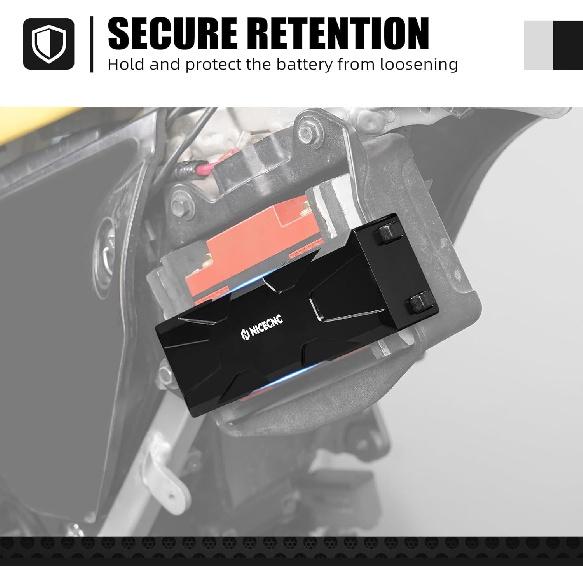 Black Battery Hold Down Bracket Compatible with Suzuki DRZ400 DRZ400E DRZ400E DRZ400SM 2000-2024 6061 Aluminum See Fitment