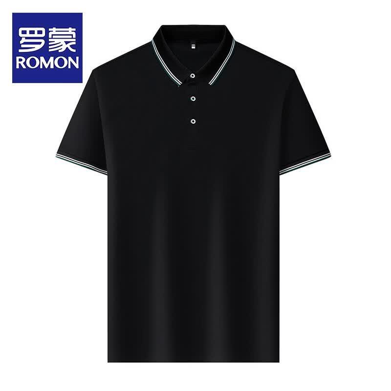 ROMON Men s Premium Business Casual Short Sleeve Polo Shirt M