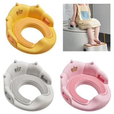Baby Potty Training Toilet Seat with Soft Cushion Handles Splash Guard Toilet Seat Potty Seat for Children Boy and Girl