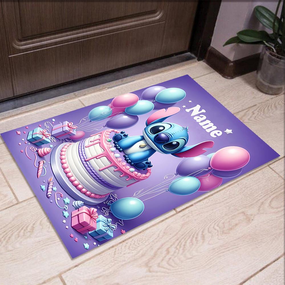 Custom Name Stitch Printed Carpet,Rug for Office Chair Living Room Bedroom Kitchen Room Decor Gifts.