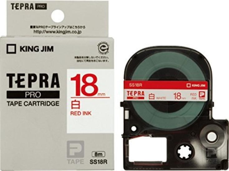 

King Jim PRO Tape White 00020172 of Cartridge, Label, SS18R, (Pack 3)