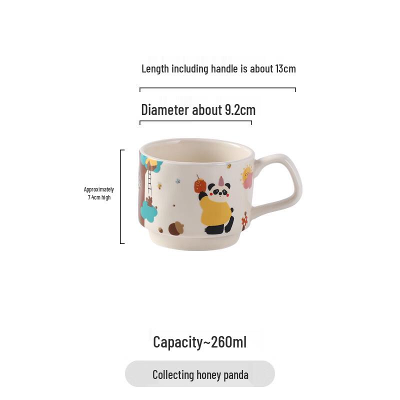 Shangqi Honeybee Ceramic Coffee Mugs (Set of 2)