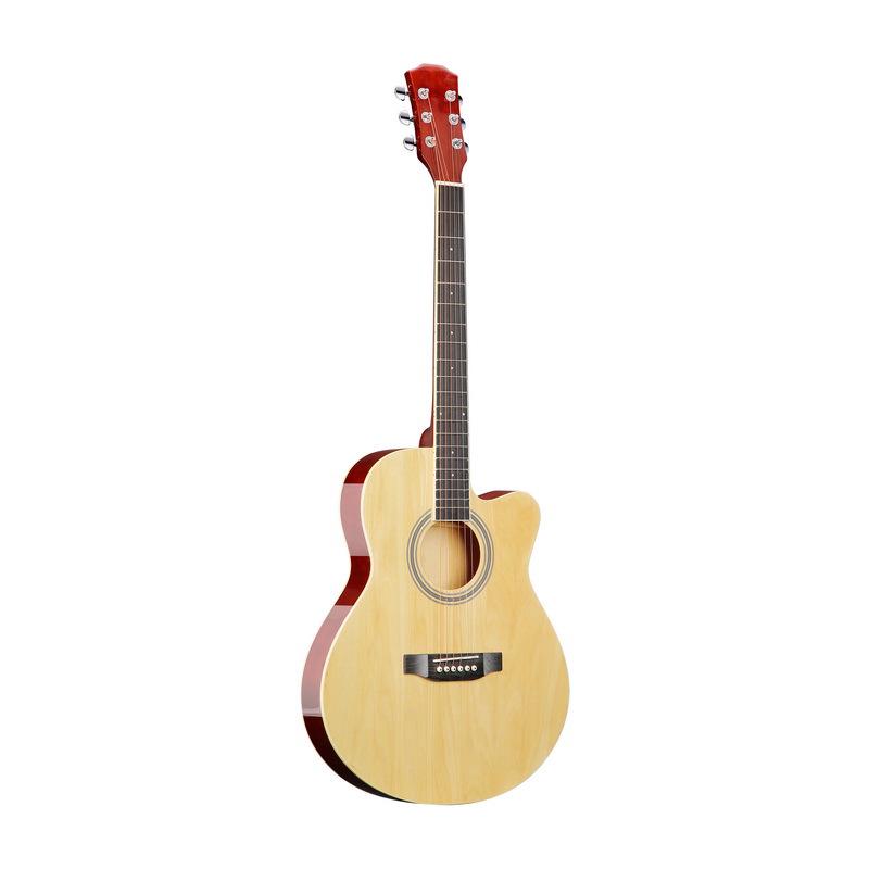 Folk 40-inch Ultra-thin Beginner Guitar for Boys & Girls - All Linden Wood, Polished Finish