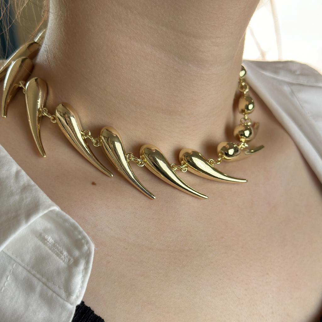 Personalized Exaggerated Spike-Shaped Thorn Necklace Female Shape Stacked With Collarbone Chain Female Jewelry