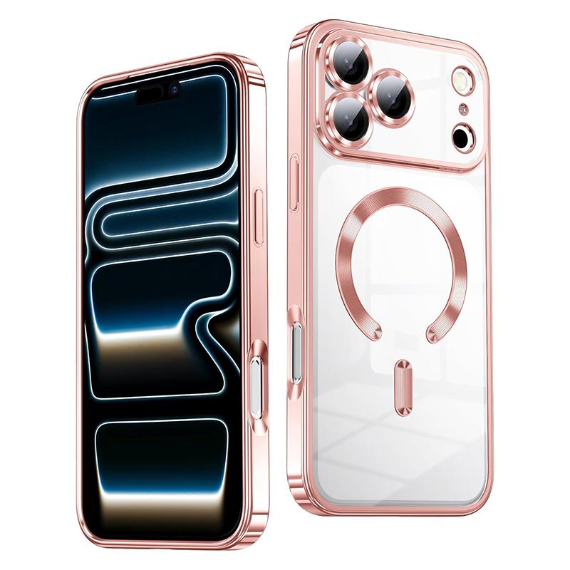MagSafe Magnetic Plating Case for iPhone 17 Pro Max Case Luxury Electroplated Camera Lens Protector Case for iPhone 17Air Cover