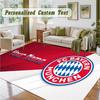 Crystal Velvet Square Rug Custom NameBayern Munich Pattern Non Slip Home Floor Decor Rug
