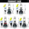 2Pcs H4 H7 Led Projector Lens Headlight Bulbs H8 H11 Canbus 9005 HB3 9006 HB4 Car Turbo Headlamp 80000LM 140W Hi/Lo Beam Spotlight LHD Auto Lamp 6000K