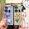 Waterproof Kickstand Phone Case For ZTE Nubia Z60 Ultra Oil Painting Soft case Fashion Design Flower Anti-knock Lanyard