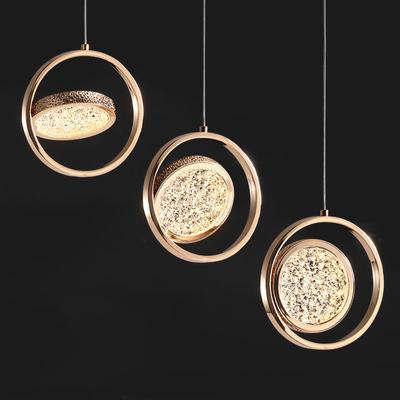 Modern LED Pendant Light Gold Acrylic Chandelier Creativity Hanging Lamp Indoor Home Loft Bedroom Bedside Study Stairs