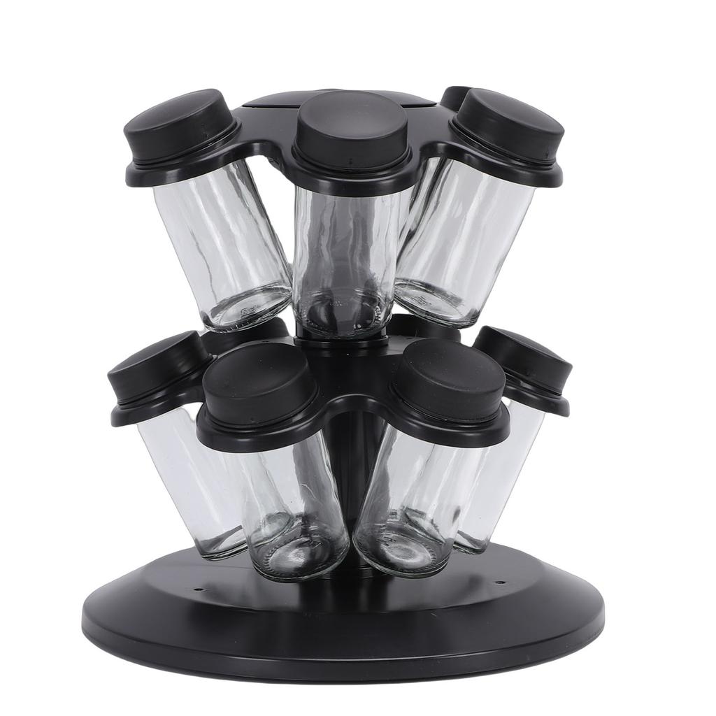 Revolving Countertop Seasoning Bottle Rack Kitchen Rotating Seasoning Jar Rack Condiment Holder Shelf