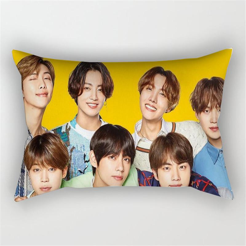 Bangtan Boys Kpop Bts Print Pillowcase Cover Bed Seat Square Pillow Home Cover