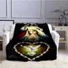 Virgin Mary Faith Print Blanket Flannel Soft Comfort Blanket Home Travel Blanket Kids Warm Blanket picnic blanket birthday gift