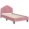 Children s Bed Frame with Headboard Pink 80 x 160 cm Velvet