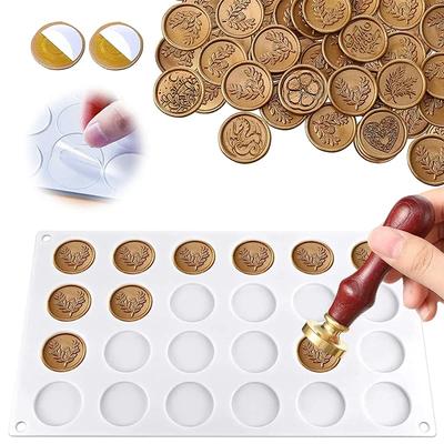 New 24 Cavity Wax Seal Stamp Mold Silicone Pad Mat DIY Craft Wax Sealing Mat Tool Scrapbooking Gift Package Invitation Card