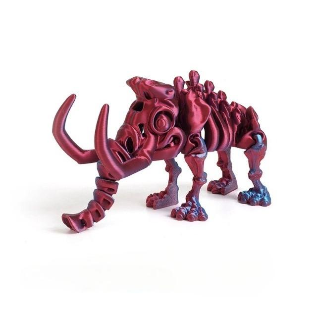3D Printing Mammoth Dinosaur Model – Full Jointed Movable Figurine, Realistic Desktop Craft Ornament & Gift