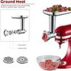 Multifunctional Food Processing Attachment Sausage Filling Tubes Grinding Plates Meat Grinder Attachment for Mixers