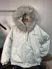Mint Green Retro Fur Collar Parka - Thick Winter Coat for Women, Students, and Couples