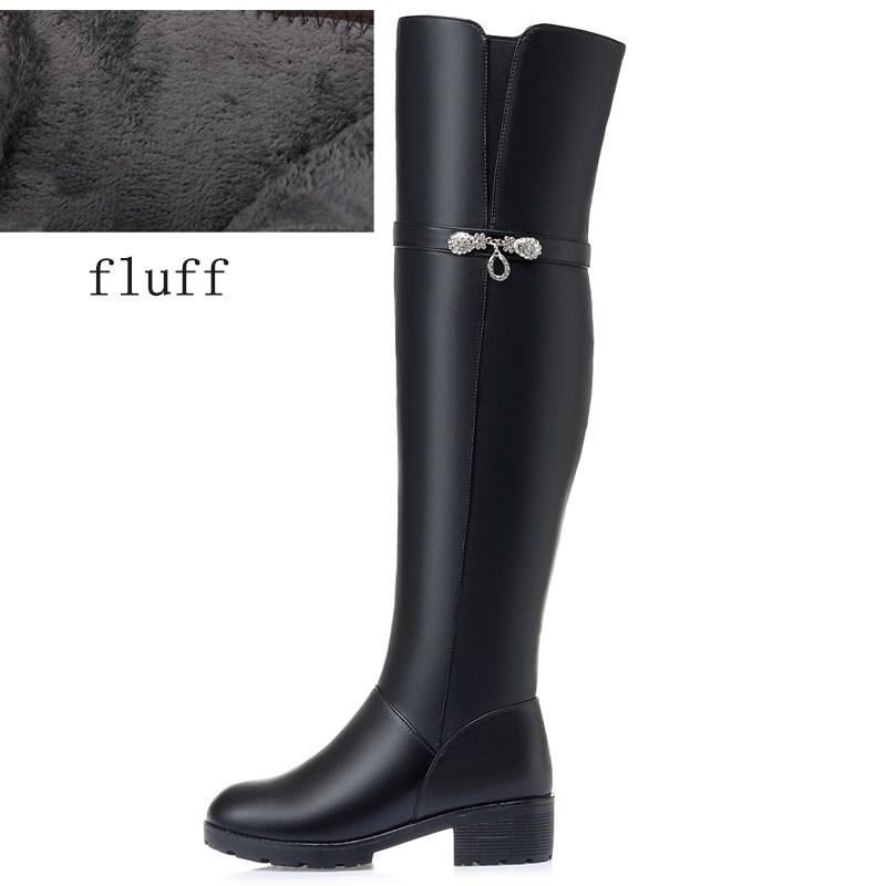 Fashion AIYUQI Winter Boots Women Knee High Long Boots Genuine Leather Waterproof Women Thigh High Boots Large Size Women's Boots