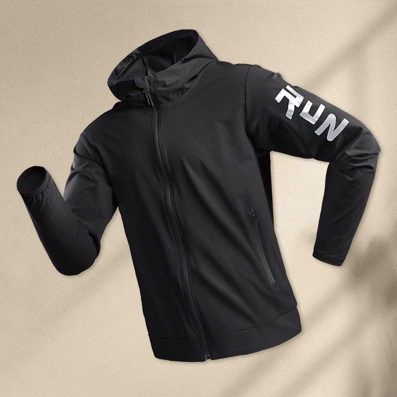 Herren Quick-Dry Langarm Halbreißverschluss Trainingsjacke für Sonnenschutz - Herbst/Winter Fitness Laufoberteil