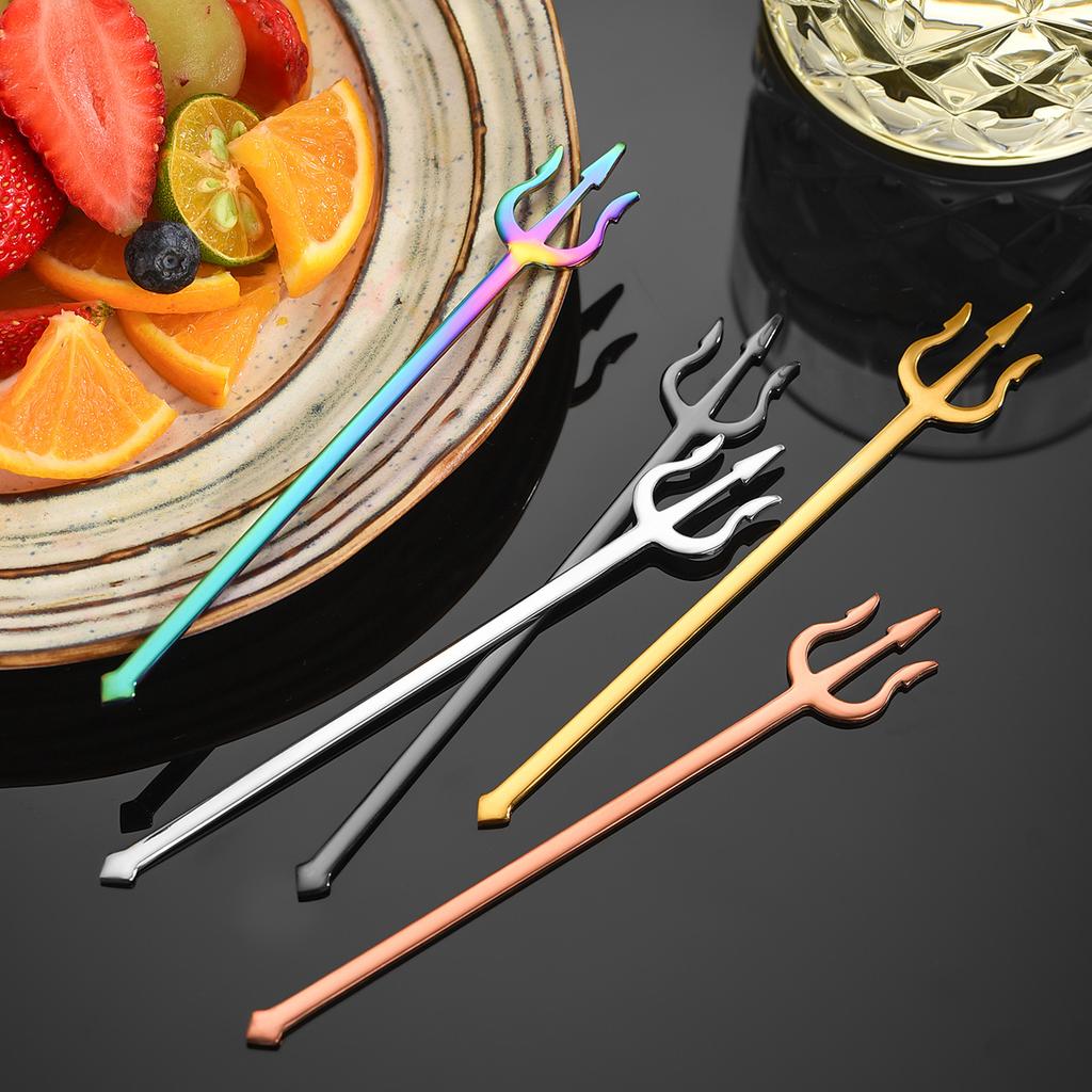 304 Swan Shape Tableware Holder Stainless Steel Fork Base Fruit Fork Dessert Spoon Cutlery Storage Rack 6-piece Set