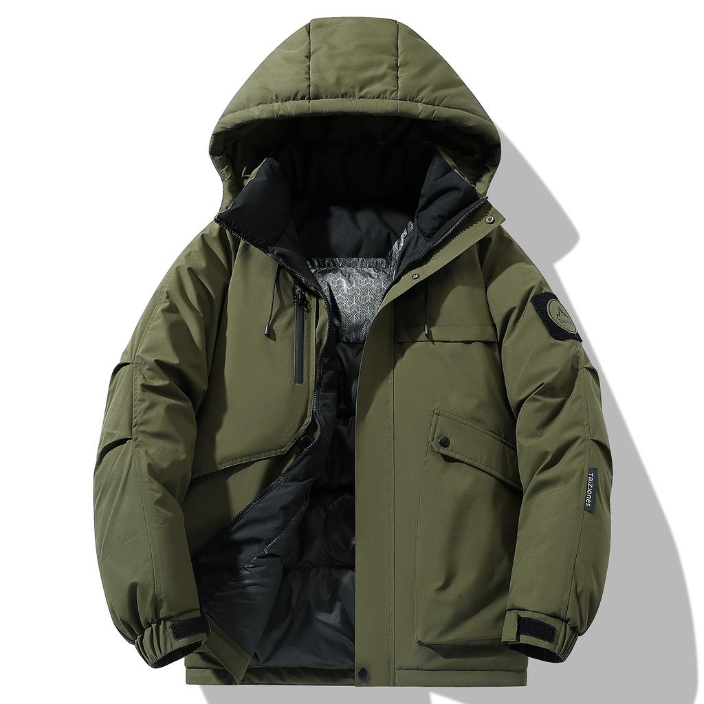 Spring and Autumn New Hooded Jacket Couple Outdoor Mountaineering Jacket Waterproof and Windproof Cotton-padded Coat