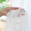 White/Black Semi Sheer Curtains Panels Rod Pocket for Children Living Room Window Tulle Bedroom Yard Curtain Voile Party Drapes