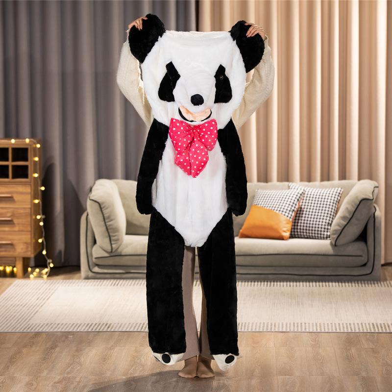 

Giant Black And White Giant Panda Plush Toy Doll 2.6 Meters Oversized Hug Bear Girl Birthday Gift For Girlfriend 260cm leather shell without filling (2kg)
