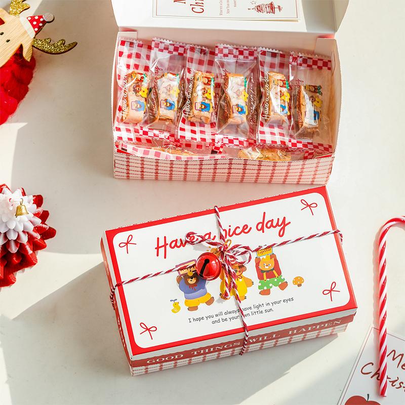 Рождественские подарочные коробки Конфеты Печенье Шоколад Подарочные коробки для выпечки Сувениры Мультяшные дизайны 5pcs