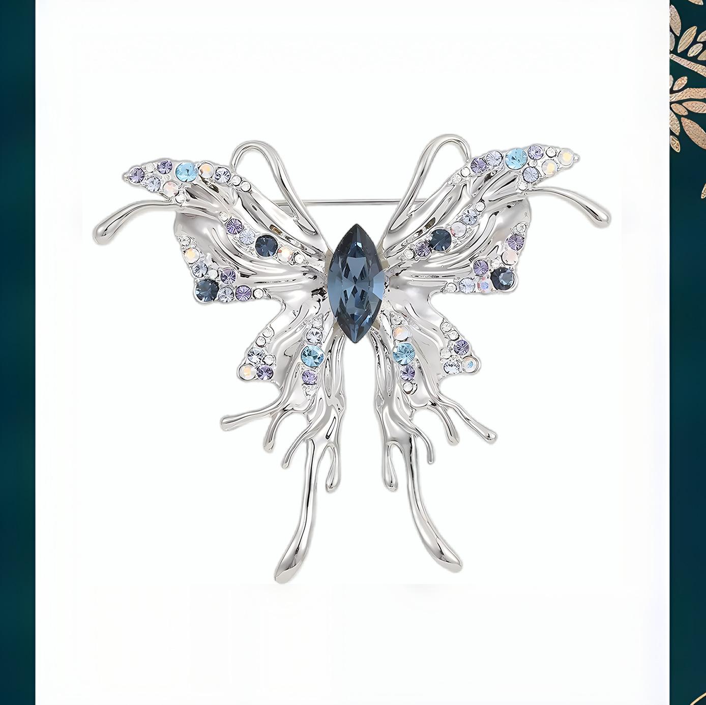 

Ретро-брошь-бабочка, изысканная легкая роскошная брошь-бабочка для женщин высокого класса, аксессуары Niche Design Temperament