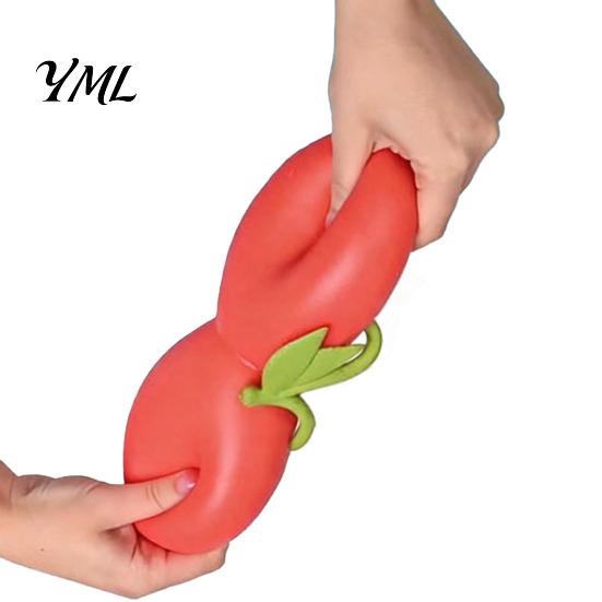 Stress Relieving Toys Double Cherry Relief Toy, Soft Fake Squeeze Tactile Flour Filling Sensory Fidget Toy for Hand Relaxation Portable