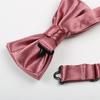Bow Tie Men'S Business Wedding Suit Banquet Hosting Photography Solid Color Black And Red Glossy Bow Bow Flower