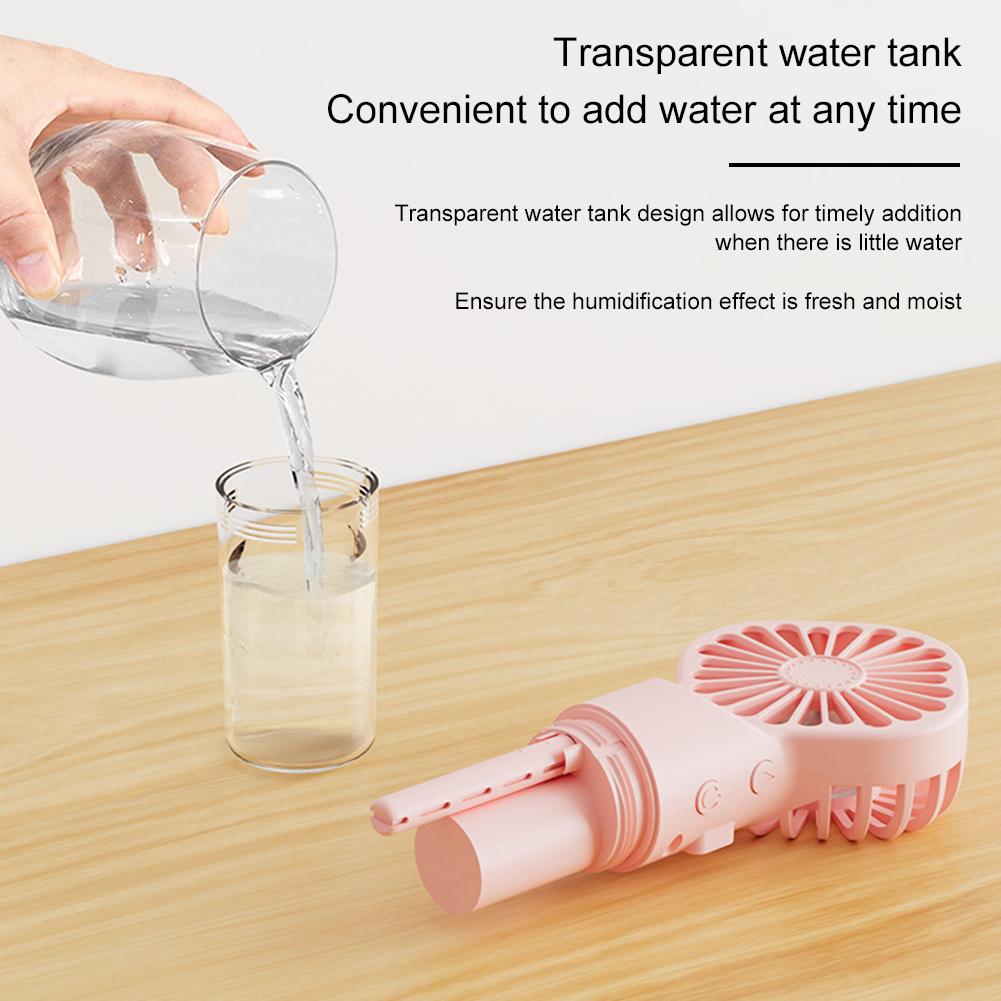 Handheld Fan Portable Handheld Misting Fan Rechargeable Operated Spray Mist Fan Water Mist Fan Outdoors Misting Personal Cooling