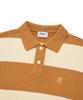COVERNAT C Logo Stripe Collar Half Knit Orange