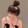 Pentagram Star Rhinestone Star Hair Comb Acrylic Extra Hair Holder  Lady