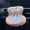 Plush Car Seat With Soft Cushion For Figure Dolls Adjustable Safety Strap Air Vent Clip Decors Collectible Accessory