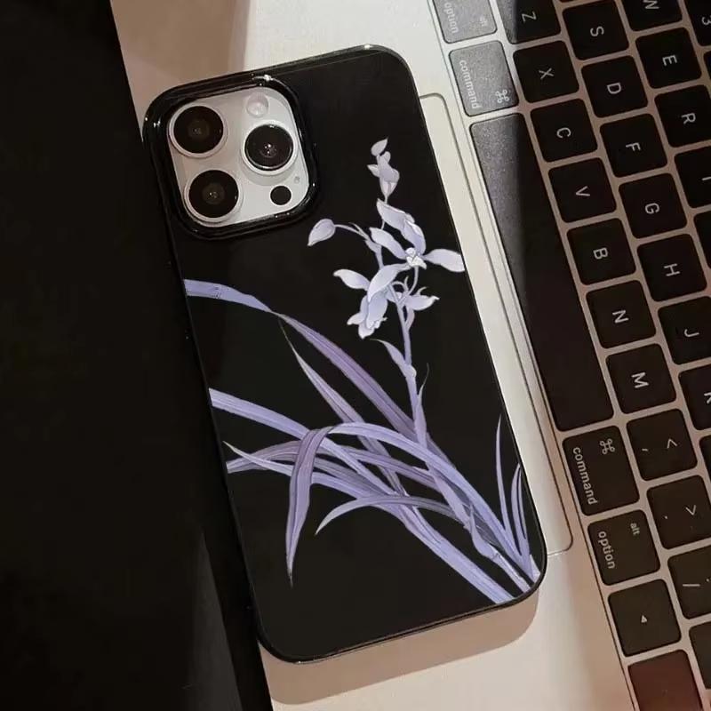 Lily Orchid Flower Print Soft Phone Case For iPhone 17 16 15 14 13 12 11 Pro Max XS XR X 7 8 Plus SE 2020 2022 Shockproof Cover