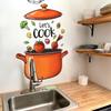 1 Pc Cartoon Kitchen Wall Stickers Cooking Art For Home Decor Removable Self-Adhesive Vinyl Stickers Wall Decals