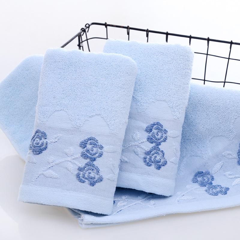 

Якісний рушник для обличчя з деревом, квіткою, принтом для ванни, спа, м який кухонний бавовняний рушник для рук для дорослих, товстий приморський домашній 32*73 см, готельний рушник 1pcs 34x73 синій