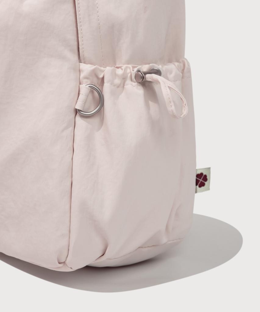Covernat Woman [26Ss] Women'S Clover Heart Shirred Nylon Backpack Pink