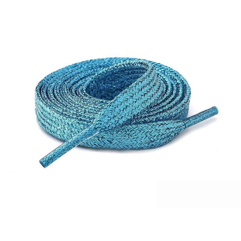 'Gold and Silver Silk' Pearlescent Radiant Polyester Flat Lace Suitable for Board Shoes, Canvas Shoes, Sports Shoes, Pants Rope
