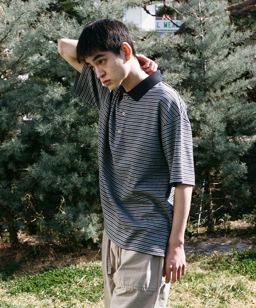 Holliseon Sumerset Short Pique Stripe Pullover Shirt Evergreen
