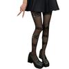 Sexy Women Faux Thigh Garter Belt See Through Pantyhose Tights Fake Harness Leg Garter Print Gothic Punk Sheer Stockings